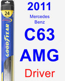 Driver Wiper Blade for 2011 Mercedes-Benz C63 AMG - Hybrid