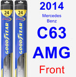 Front Wiper Blade Pack for 2014 Mercedes-Benz C63 AMG - Hybrid