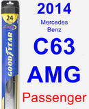 Passenger Wiper Blade for 2014 Mercedes-Benz C63 AMG - Hybrid