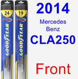 Front Wiper Blade Pack for 2014 Mercedes-Benz CLA250 - Hybrid