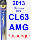 Passenger Wiper Blade for 2013 Mercedes-Benz CL63 AMG - Hybrid