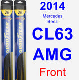 Front Wiper Blade Pack for 2014 Mercedes-Benz CL63 AMG - Hybrid