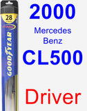 Driver Wiper Blade for 2000 Mercedes-Benz CL500 - Hybrid