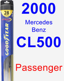 Passenger Wiper Blade for 2000 Mercedes-Benz CL500 - Hybrid
