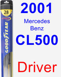 Driver Wiper Blade for 2001 Mercedes-Benz CL500 - Hybrid