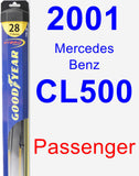 Passenger Wiper Blade for 2001 Mercedes-Benz CL500 - Hybrid