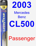 Passenger Wiper Blade for 2003 Mercedes-Benz CL500 - Hybrid