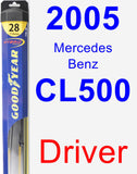 Driver Wiper Blade for 2005 Mercedes-Benz CL500 - Hybrid
