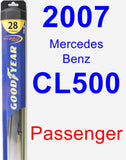 Passenger Wiper Blade for 2007 Mercedes-Benz CL500 - Hybrid