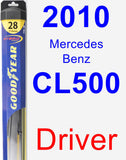 Driver Wiper Blade for 2010 Mercedes-Benz CL500 - Hybrid