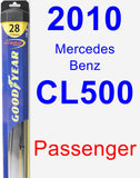 Passenger Wiper Blade for 2010 Mercedes-Benz CL500 - Hybrid