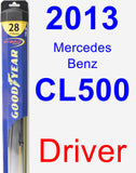 Driver Wiper Blade for 2013 Mercedes-Benz CL500 - Hybrid