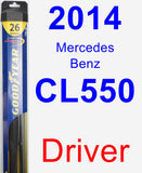 Driver Wiper Blade for 2014 Mercedes-Benz CL550 - Hybrid