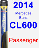 Passenger Wiper Blade for 2014 Mercedes-Benz CL600 - Hybrid