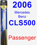 Passenger Wiper Blade for 2006 Mercedes-Benz CLS500 - Hybrid