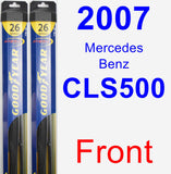 Front Wiper Blade Pack for 2007 Mercedes-Benz CLS500 - Hybrid