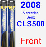 Front Wiper Blade Pack for 2008 Mercedes-Benz CLS500 - Hybrid