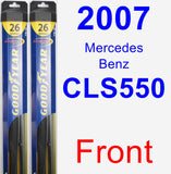 Front Wiper Blade Pack for 2007 Mercedes-Benz CLS550 - Hybrid