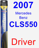 Driver Wiper Blade for 2007 Mercedes-Benz CLS550 - Hybrid