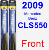 Front Wiper Blade Pack for 2009 Mercedes-Benz CLS550 - Hybrid