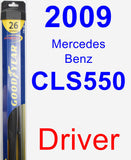 Driver Wiper Blade for 2009 Mercedes-Benz CLS550 - Hybrid