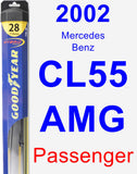 Passenger Wiper Blade for 2002 Mercedes-Benz CL55 AMG - Hybrid