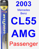 Passenger Wiper Blade for 2003 Mercedes-Benz CL55 AMG - Hybrid