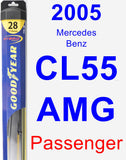 Passenger Wiper Blade for 2005 Mercedes-Benz CL55 AMG - Hybrid