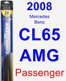 Passenger Wiper Blade for 2008 Mercedes-Benz CL65 AMG - Hybrid