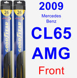 Front Wiper Blade Pack for 2009 Mercedes-Benz CL65 AMG - Hybrid