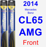 Front Wiper Blade Pack for 2014 Mercedes-Benz CL65 AMG - Hybrid