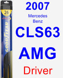 Driver Wiper Blade for 2007 Mercedes-Benz CLS63 AMG - Hybrid