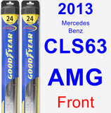 Front Wiper Blade Pack for 2013 Mercedes-Benz CLS63 AMG - Hybrid