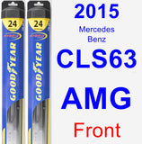 Front Wiper Blade Pack for 2015 Mercedes-Benz CLS63 AMG - Hybrid