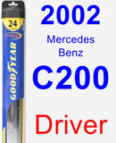 Driver Wiper Blade for 2002 Mercedes-Benz C200 - Hybrid