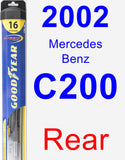 Rear Wiper Blade for 2002 Mercedes-Benz C200 - Hybrid