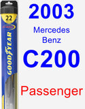 Passenger Wiper Blade for 2003 Mercedes-Benz C200 - Hybrid