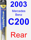 Rear Wiper Blade for 2003 Mercedes-Benz C200 - Hybrid
