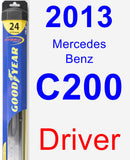 Driver Wiper Blade for 2013 Mercedes-Benz C200 - Hybrid