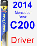 Driver Wiper Blade for 2014 Mercedes-Benz C200 - Hybrid