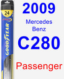 Passenger Wiper Blade for 2009 Mercedes-Benz C280 - Hybrid