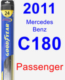 Passenger Wiper Blade for 2011 Mercedes-Benz C180 - Hybrid