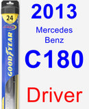 Driver Wiper Blade for 2013 Mercedes-Benz C180 - Hybrid