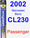 Passenger Wiper Blade for 2002 Mercedes-Benz CL230 - Hybrid