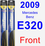 Front Wiper Blade Pack for 2009 Mercedes-Benz E320 - Hybrid