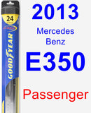 Passenger Wiper Blade for 2013 Mercedes-Benz E350 - Hybrid