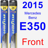 Front Wiper Blade Pack for 2015 Mercedes-Benz E350 - Hybrid