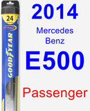 Passenger Wiper Blade for 2014 Mercedes-Benz E500 - Hybrid