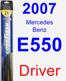 Driver Wiper Blade for 2007 Mercedes-Benz E550 - Hybrid