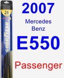 Passenger Wiper Blade for 2007 Mercedes-Benz E550 - Hybrid